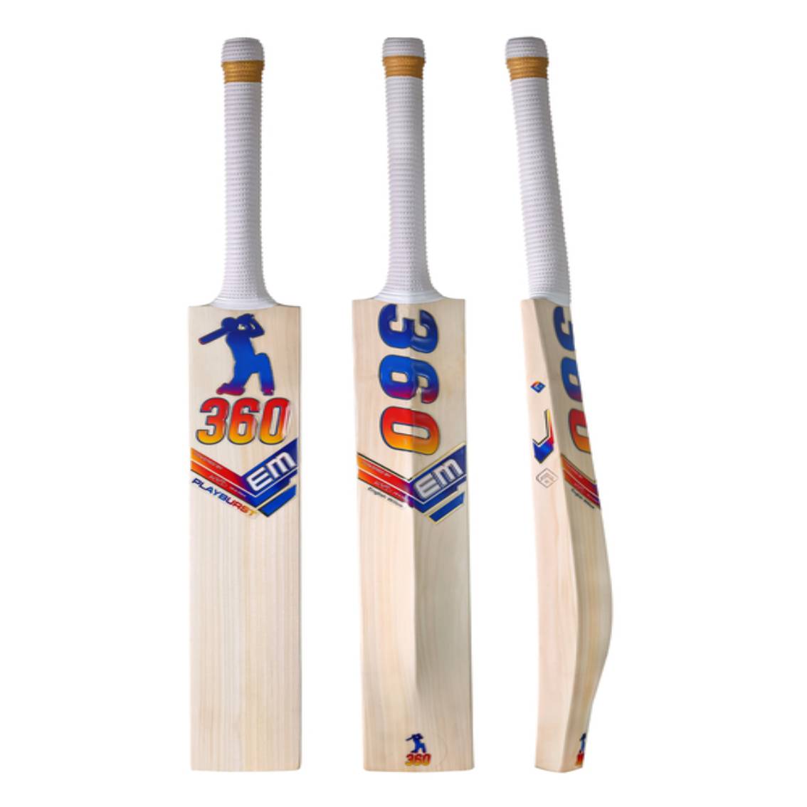 image (1) EM 360 PLAY BURST KASHMIR WILLOW CRICKET BAT - Image 1